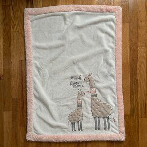 Levtex Baby Imani Blanket Lovey NO PROB LLAMA MAMA Soft Plush 27" x 36"